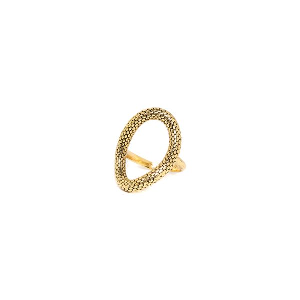 Кольцо ORI TAO, Python, разъемное, овальной формы с текстурой змеиной кожи, OT23.1-19-40142 (золотистый)