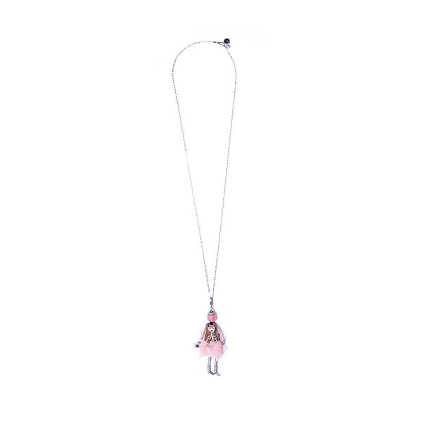 Подвеска Miamelie, кукла Венди в розовом платье, MiA-2202-CL2302 (серебристый)