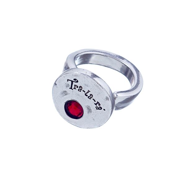 Кольцо Tra-la-ra, Basic, разъемное, с кристаллом Swarovski, TLR22-190P301 (красный)